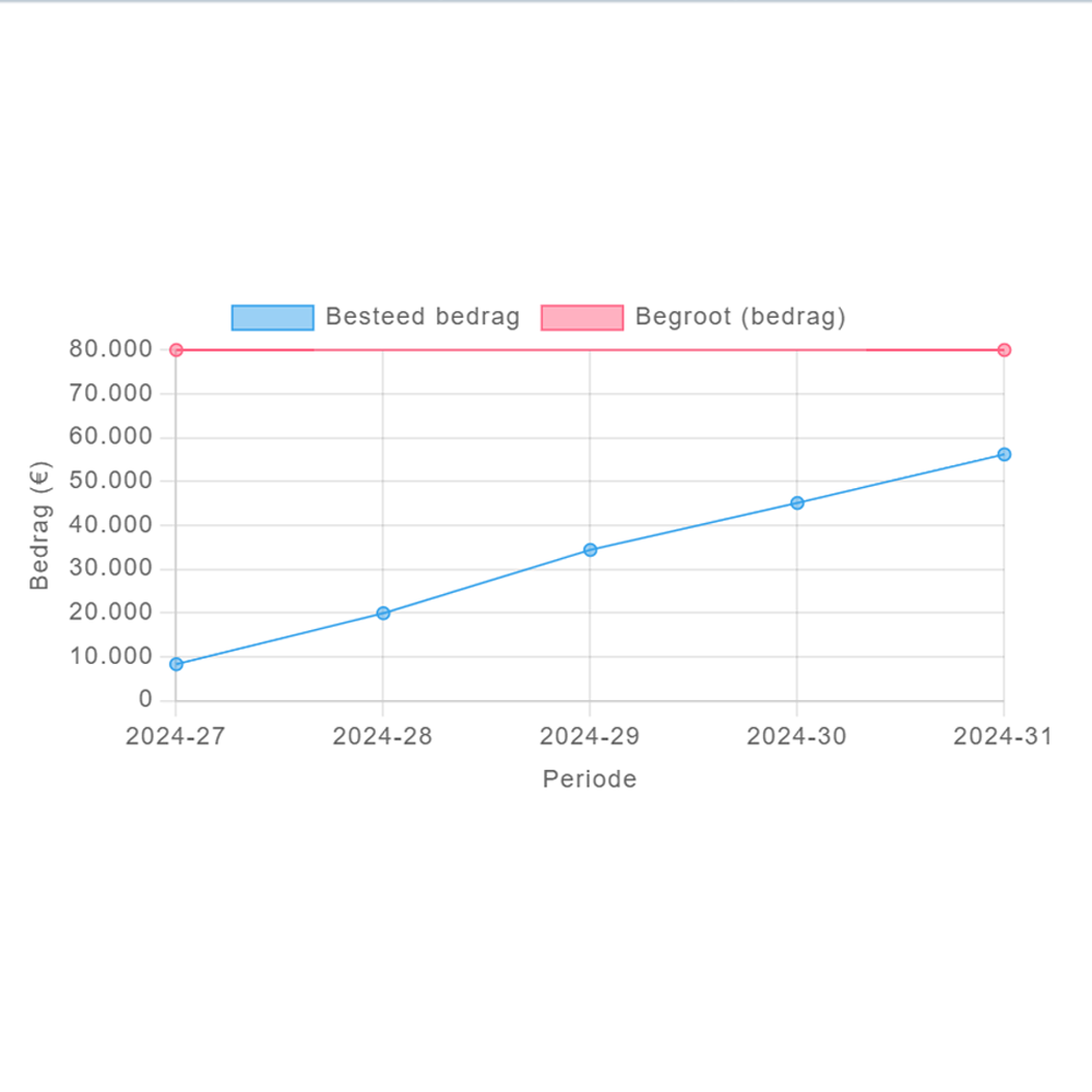 Project progressie en inkomsten